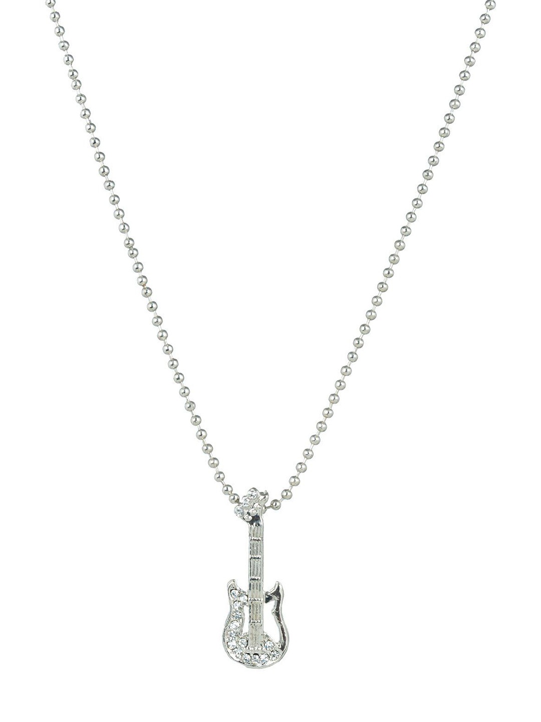 

MEMOIR Guitar Pendant With Chain, Silver