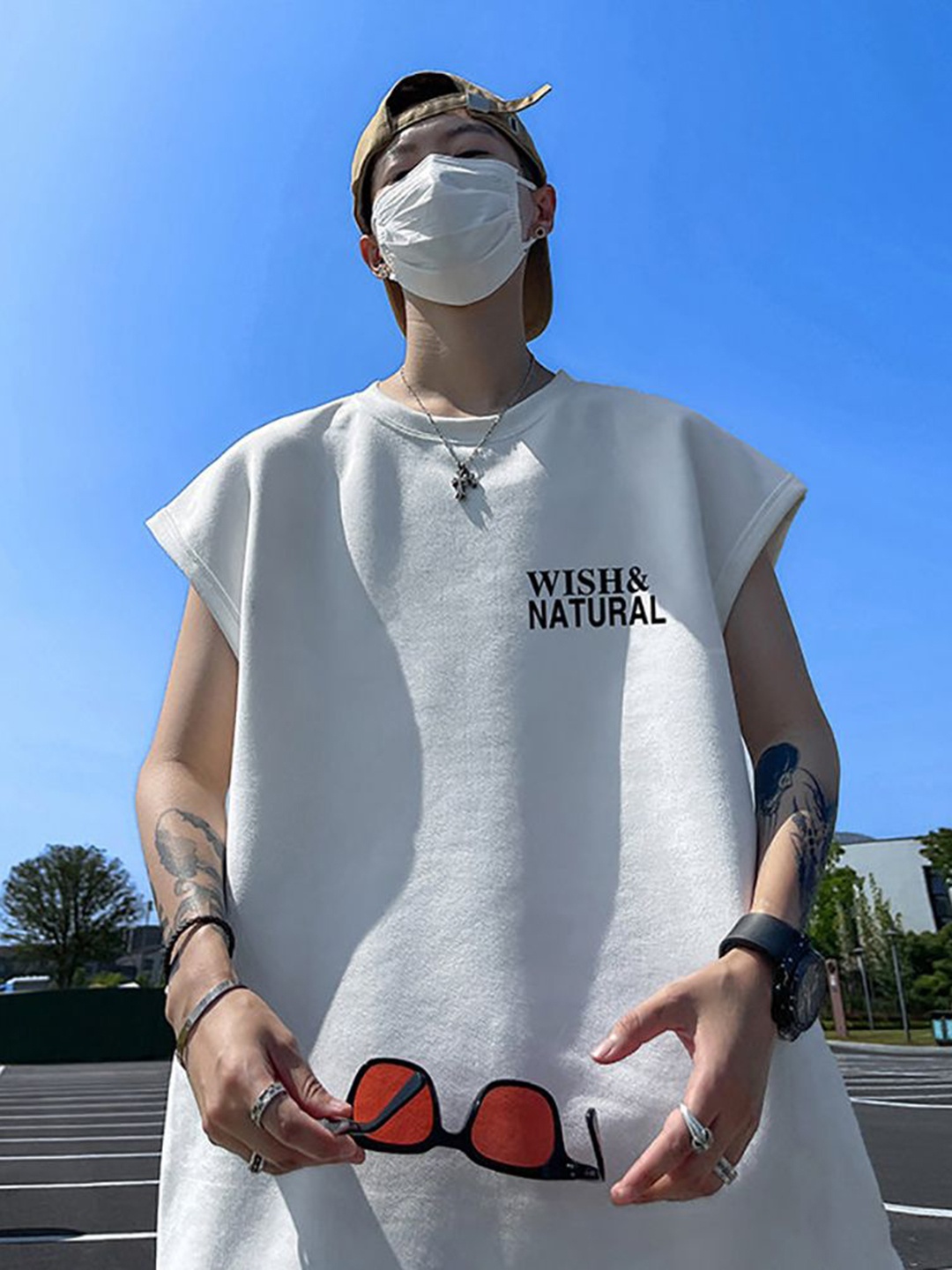 

StyleCast x Revolte Men Typography Printed Round Neck Oversized T-shirt, Off white