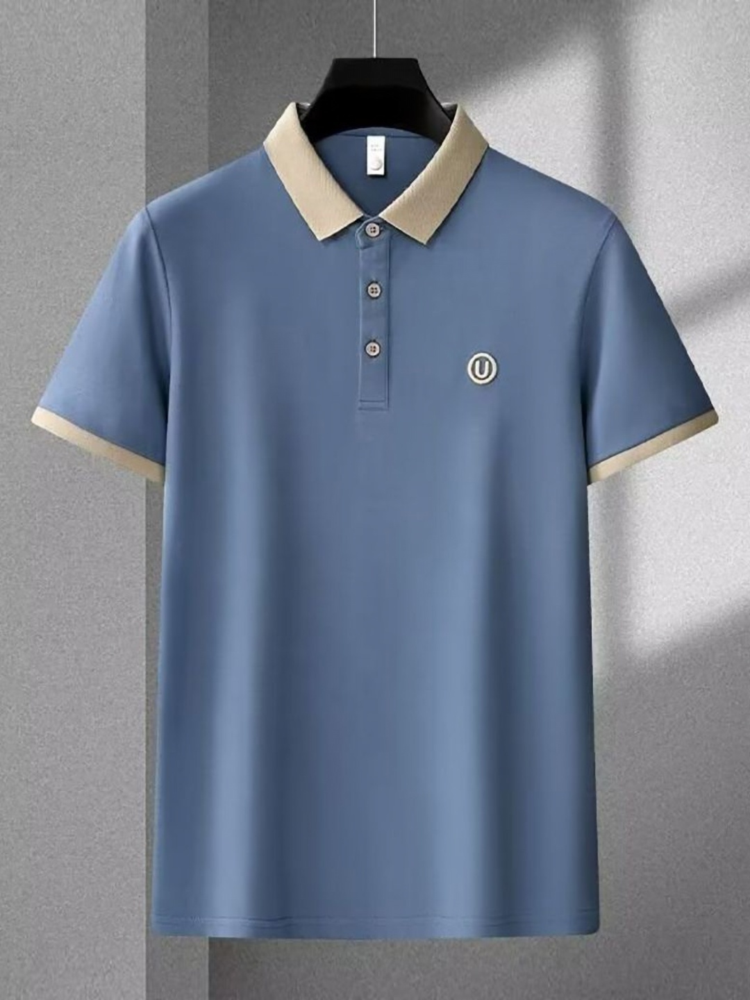 

StyleCast x Revolte Men Solid Polo Collar T-shirt, Blue