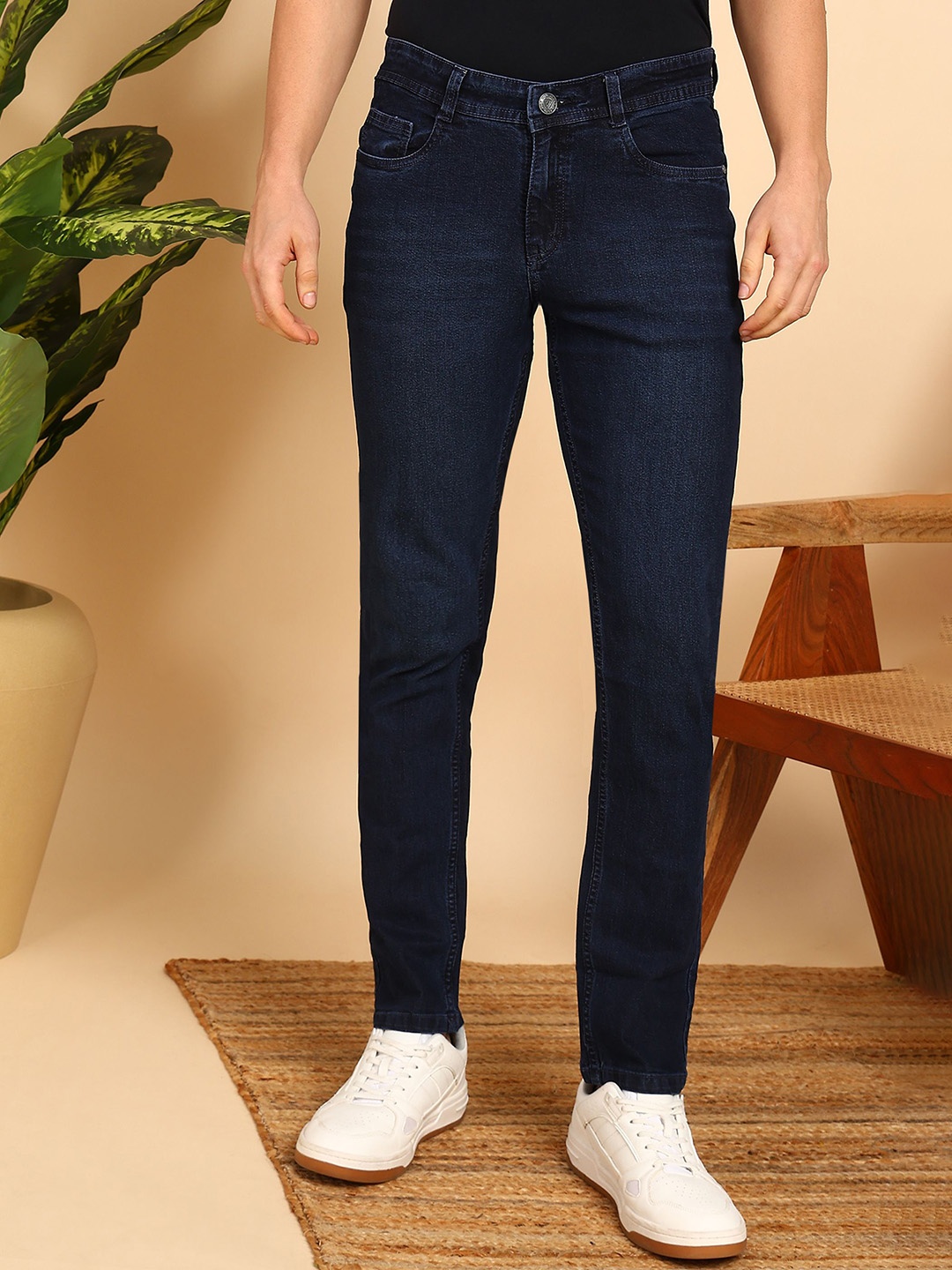 

AFLASH Men Urban Utility Regular Fit Mid-Rise Jeans, Blue