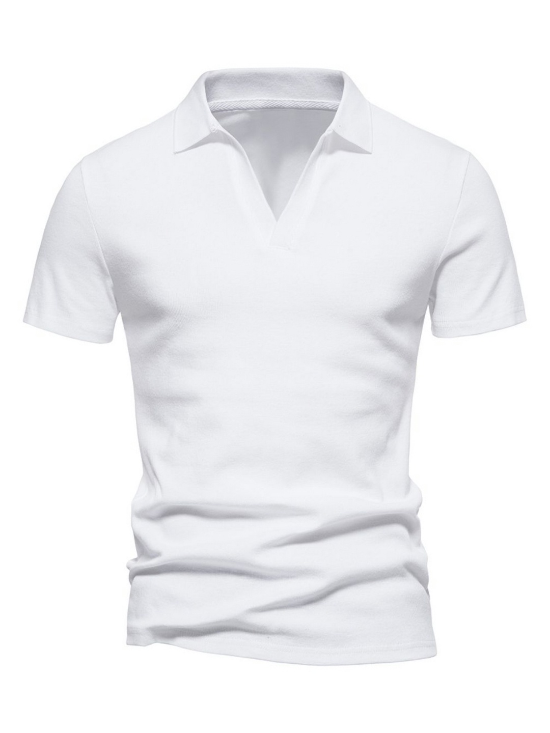 

StyleCast x Revolte Men Solid Polo Collar Cotton T-shirt, White