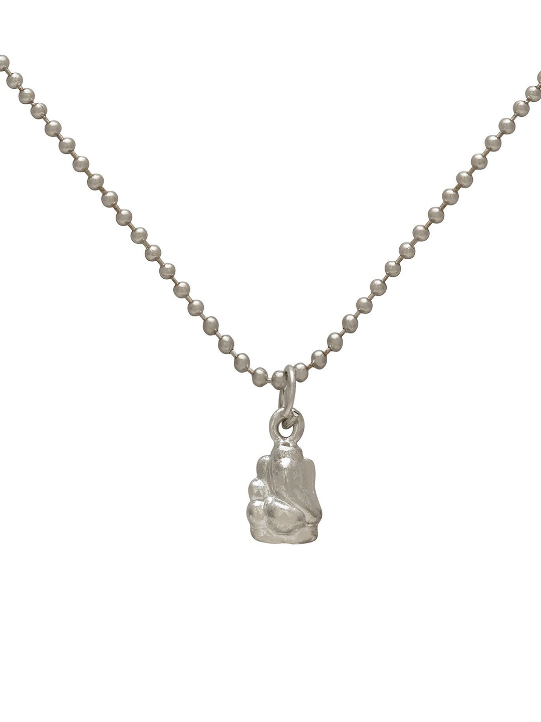 

MEMOIR Unisex Silver-Plated Lord Ganesha Charm Pendant With Chain