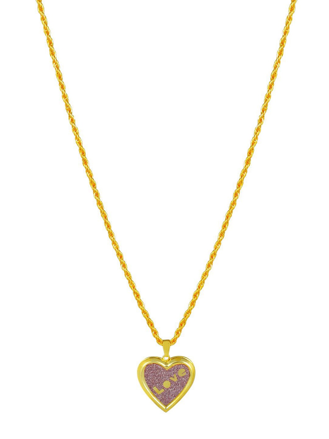 

MEMOIR Unisex Gold-Plated Heart Shape Locket Pendant With Chain