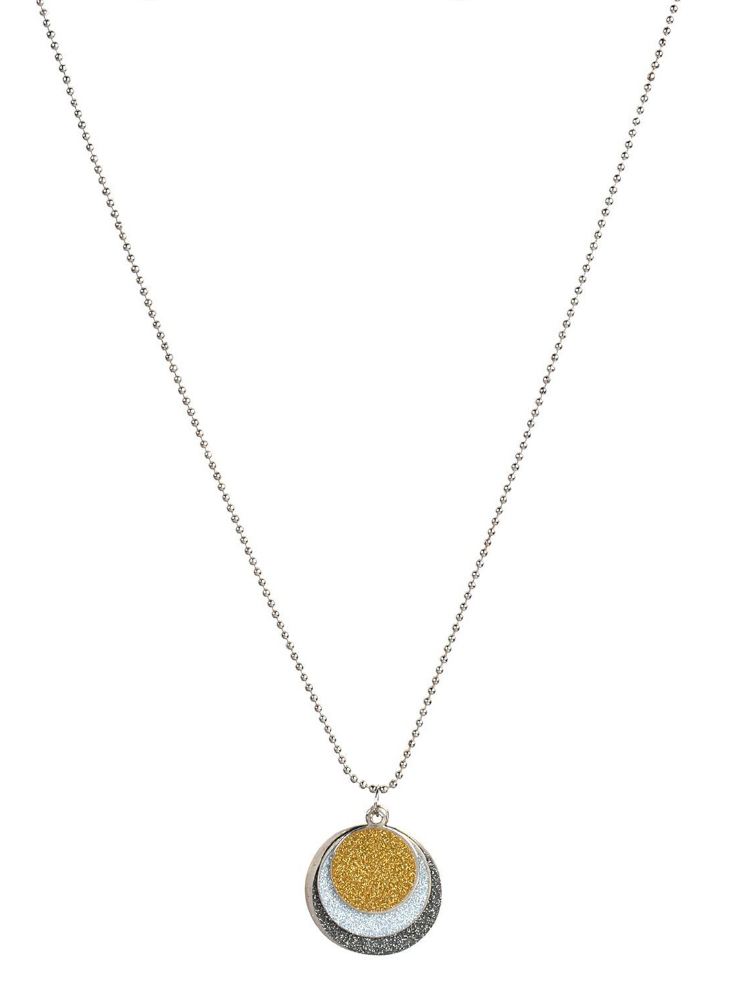 

MEMOIR Silver-Plated 3 Piece Round Shape Pendant With Chain