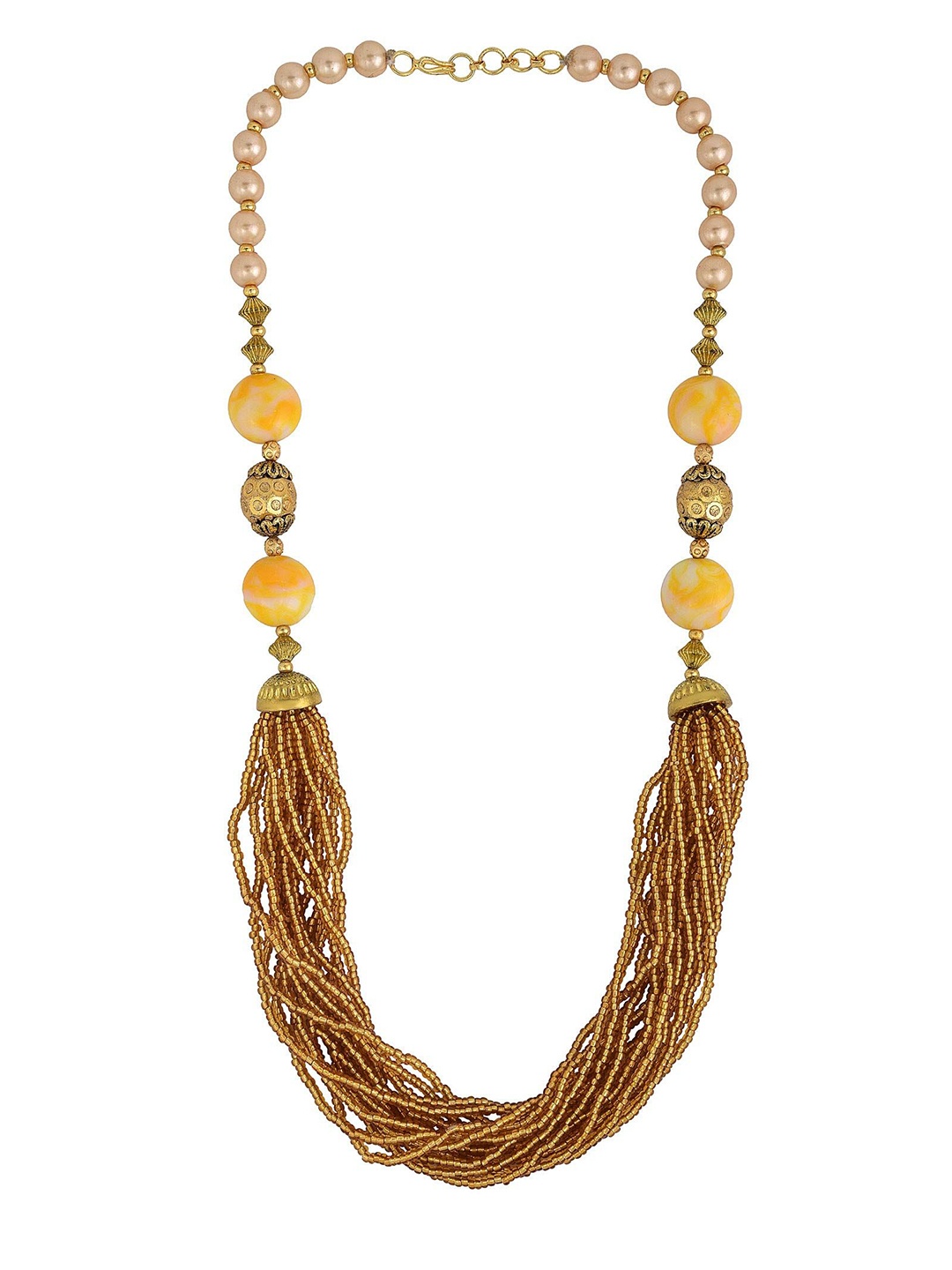 

MEMOIR Unisex Brass-Plated Beaded Necklace, Gold