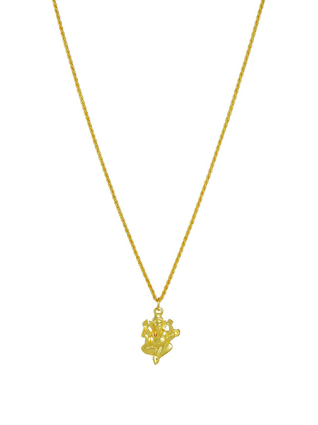 

MEMOIR Unisex Gold-Plated Ganesha Pendant With Chain