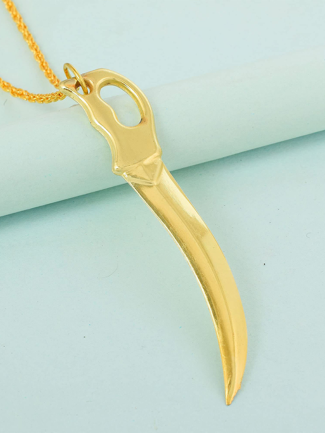 

MEMOIR Unisex Gold-Plated Sword Pendant With Chain