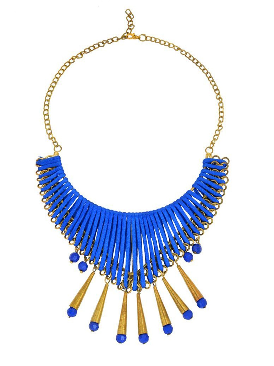 

MEMOIR Brass-Plated Necklace, Blue