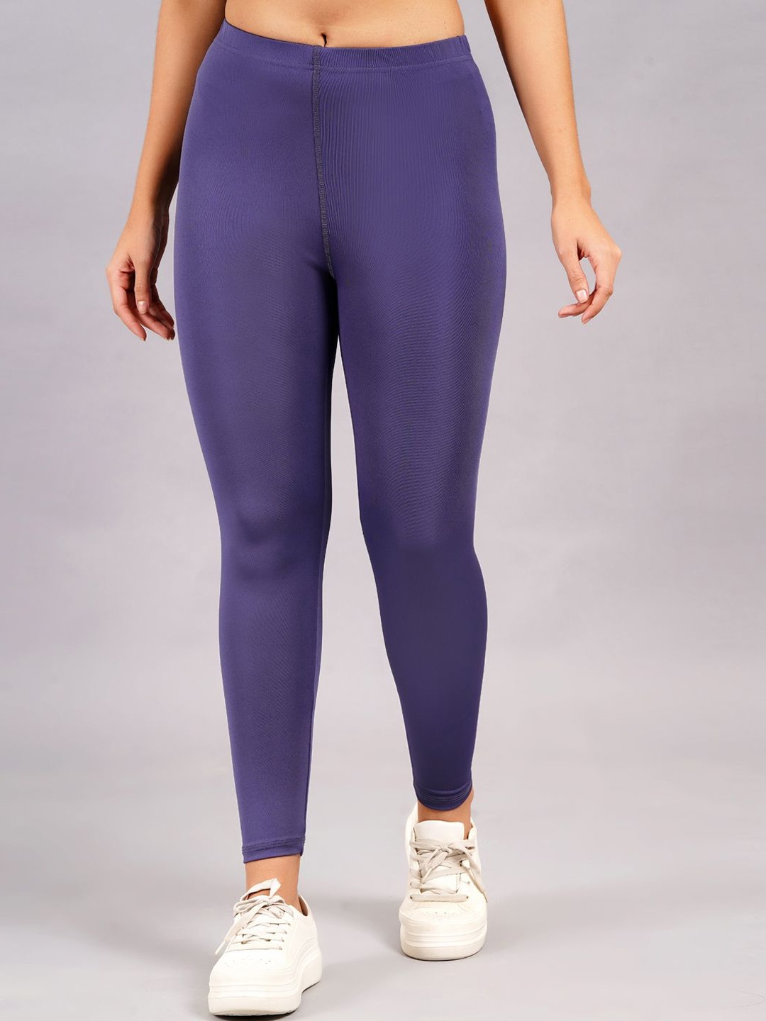 

NEVER LOSE Women High Waist Tummy Control Workout Running Yoga Tights, Purple