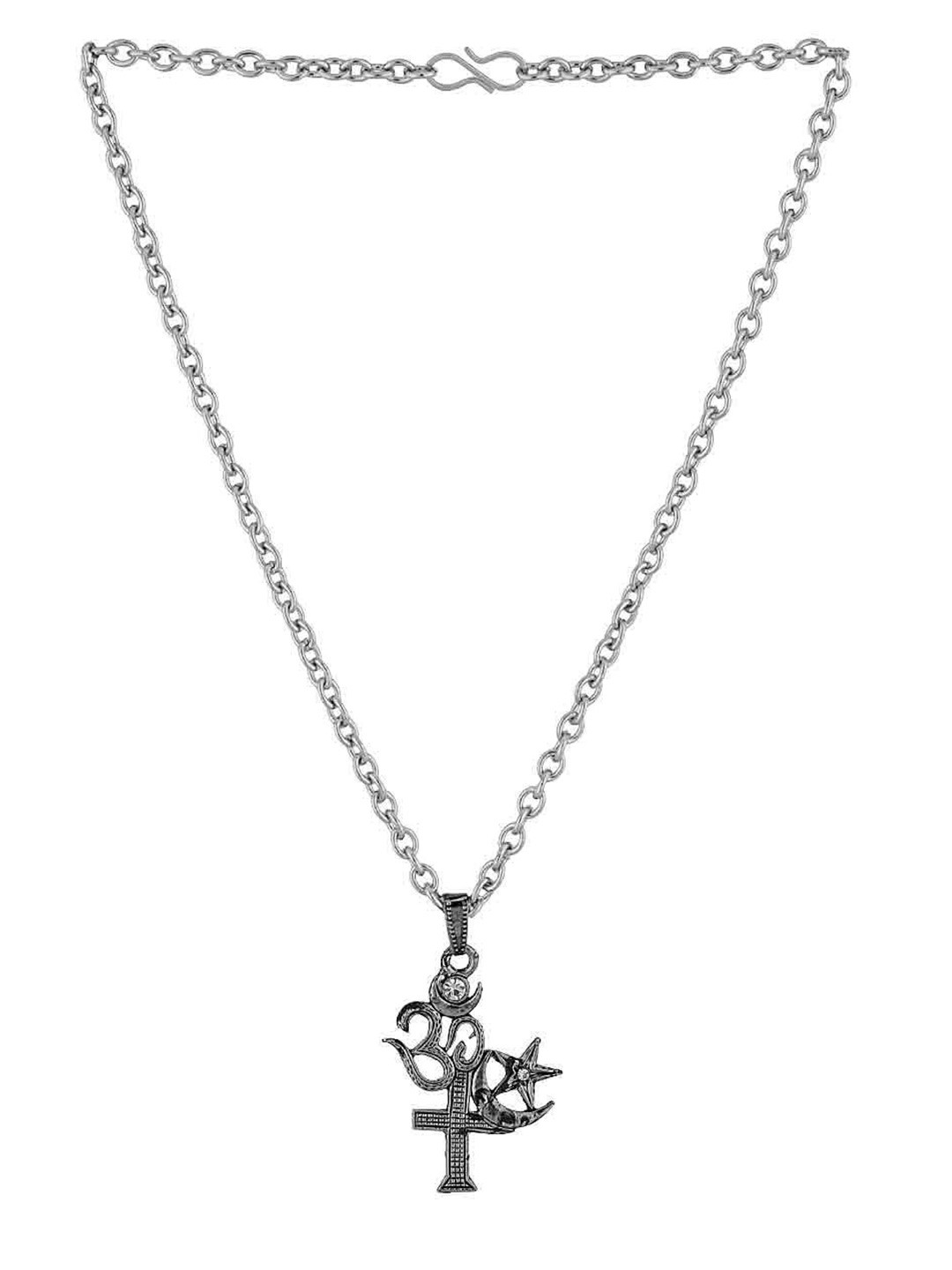 

MEMOIR Unisex Silver-Plated Contemporary Pendant With Chain