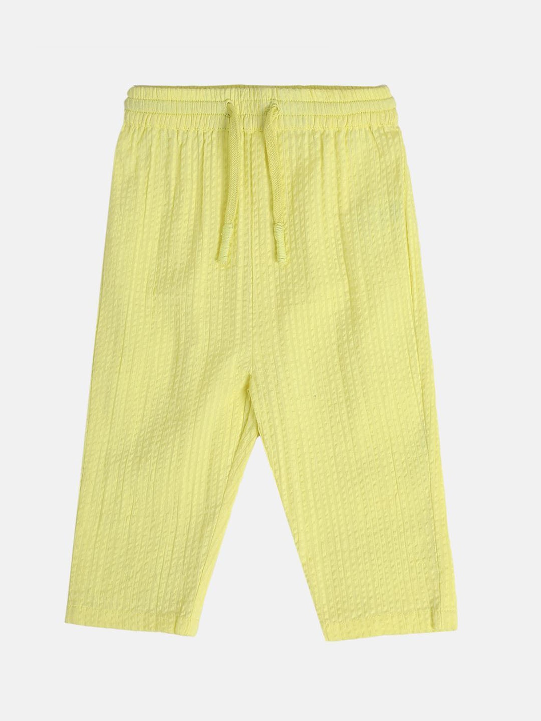 

MINI KLUB Girls Regular Fit Mid-Rise Pure Cotton Trouser, Yellow