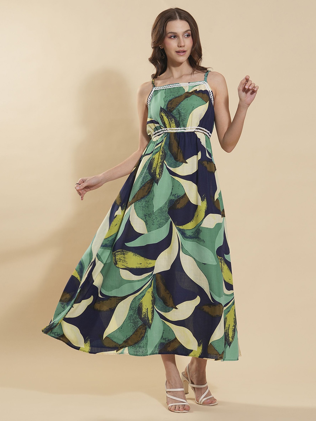 

all about you Women Tropical Printed Maxi Dress, Green