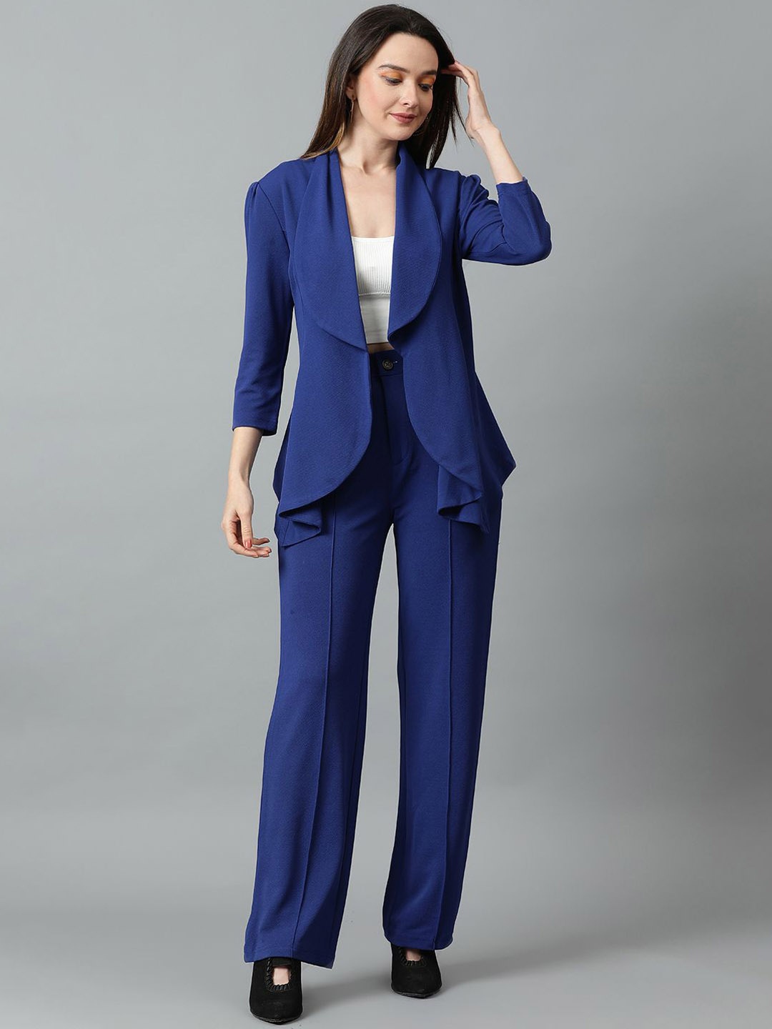 

Kotty Blue Shawl Neck Blazer & Trouser