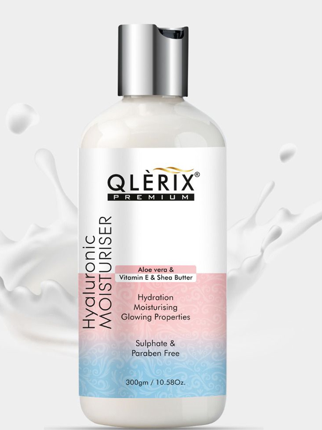 

QLERIX Hyaluronic Moisturizer With Aloe Vera & Vitamin E - 300 ml, White