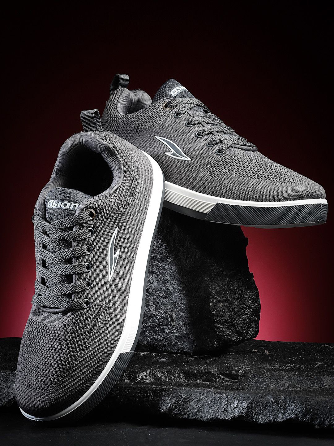 

ASIAN Men Woven Design Lace-Ups Sneakers, Grey