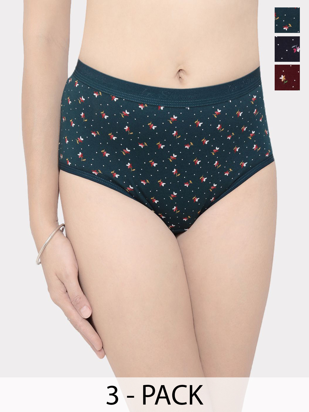 

In Care Women Pack Of 3 Assorted Cotton Hipster Briefs