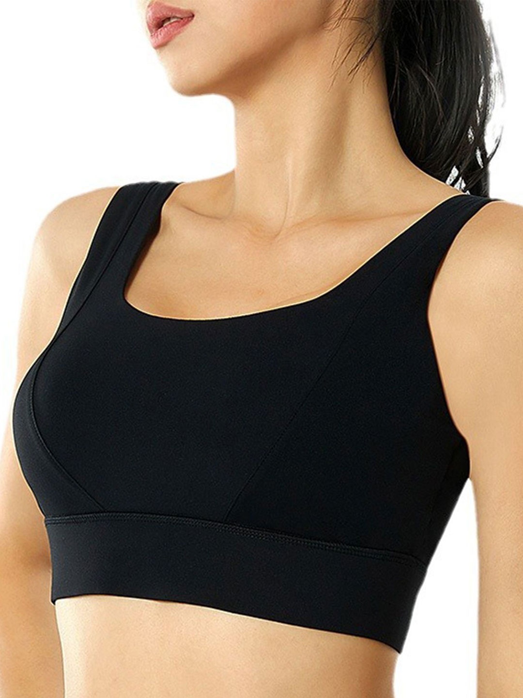 

LULU & SKY Women Styled Back Sleeveless Bralette Crop Top, Black
