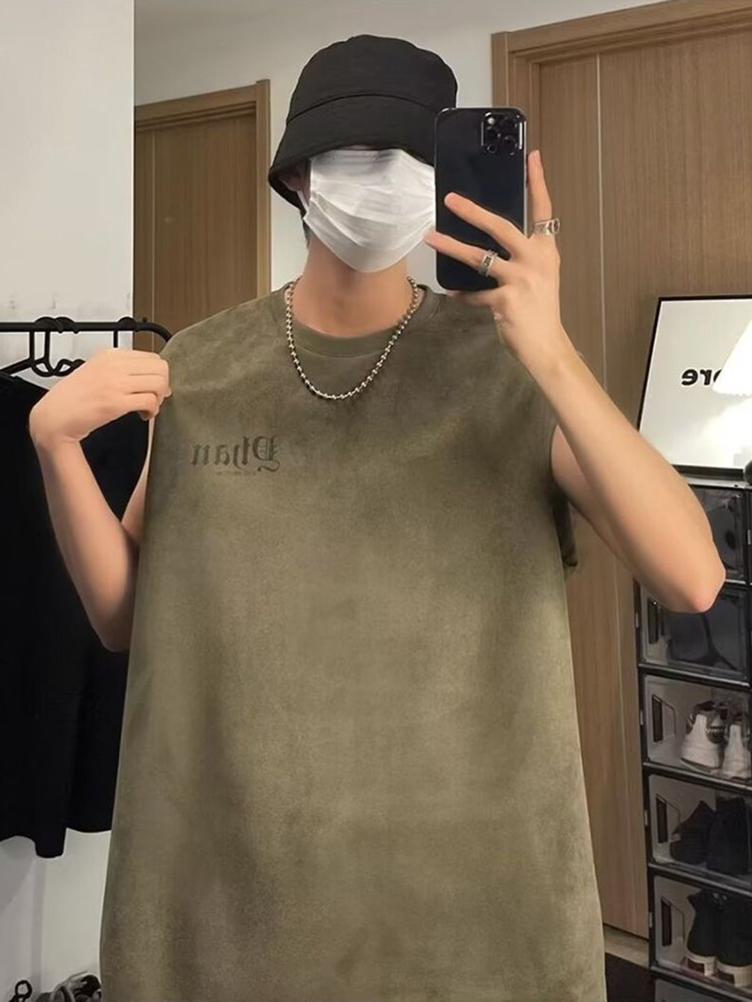 

StyleCast x Revolte Men Typography Printed Round Neck Oversized T-shirt, Brown