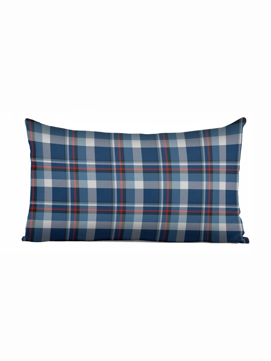 

Vargottam Blue & White Checked Linen Rectangle Cushion Covers