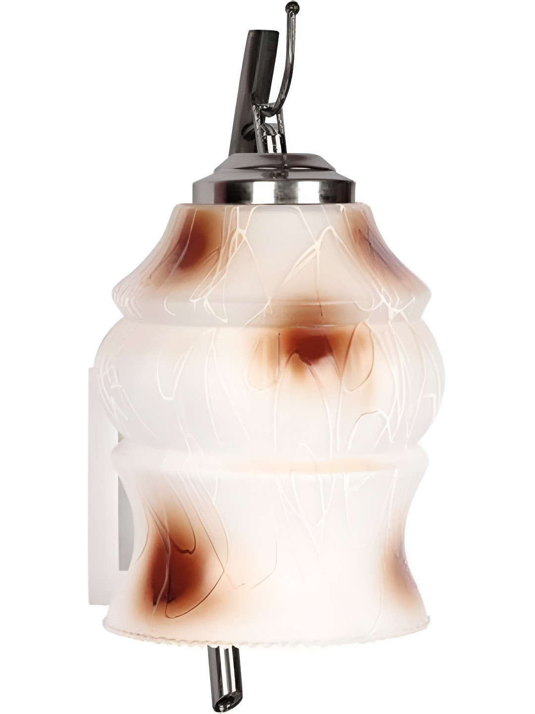 

Afast Brown & White Printed Metal Wall Lamp