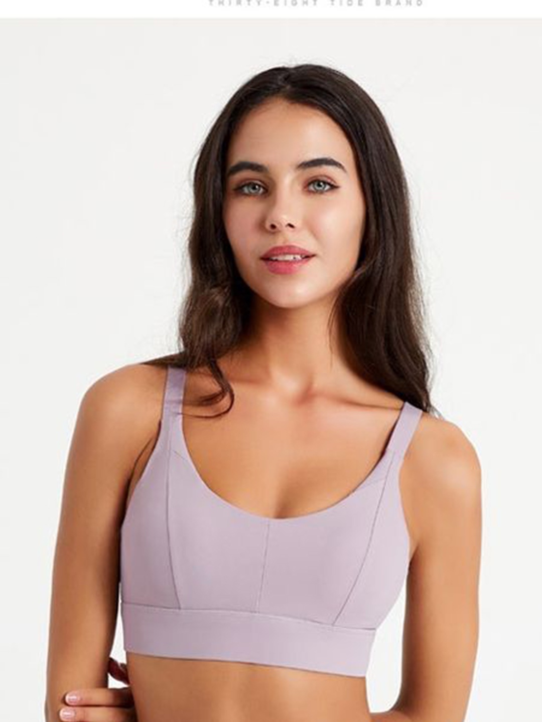 

LULU & SKY Women Shoulder Straps Bralette Crop Top, Purple