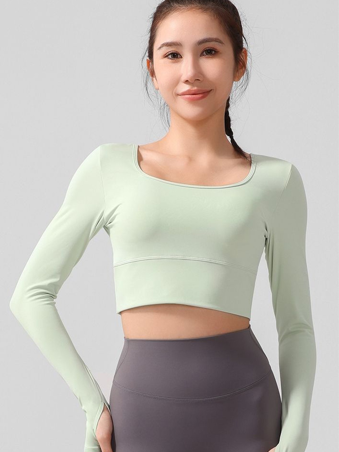 

LULU & SKY Women Styled Back Crop Top, Green