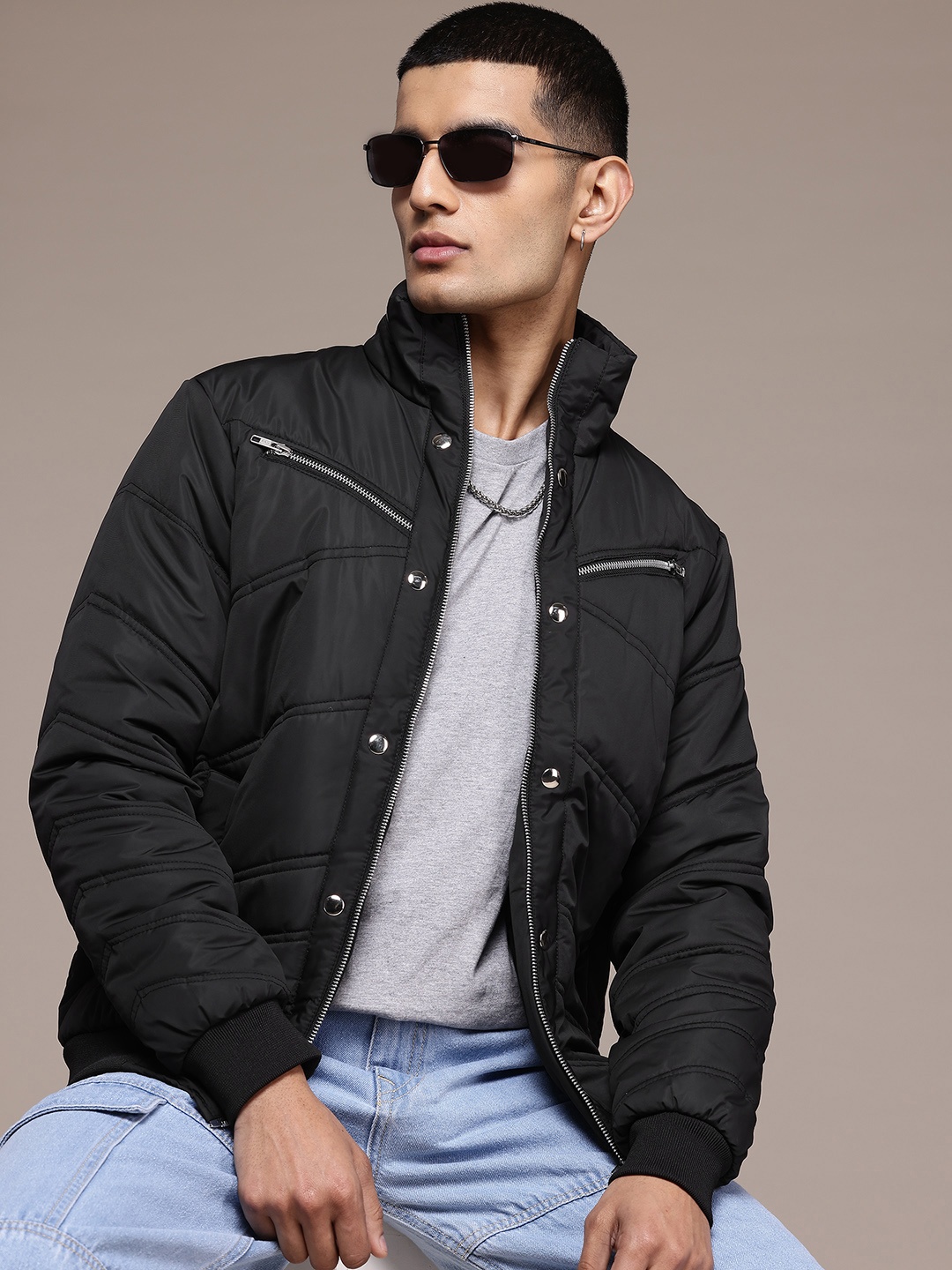 

The Roadster Lifestyle Co. Men Puffer Jacket, Black