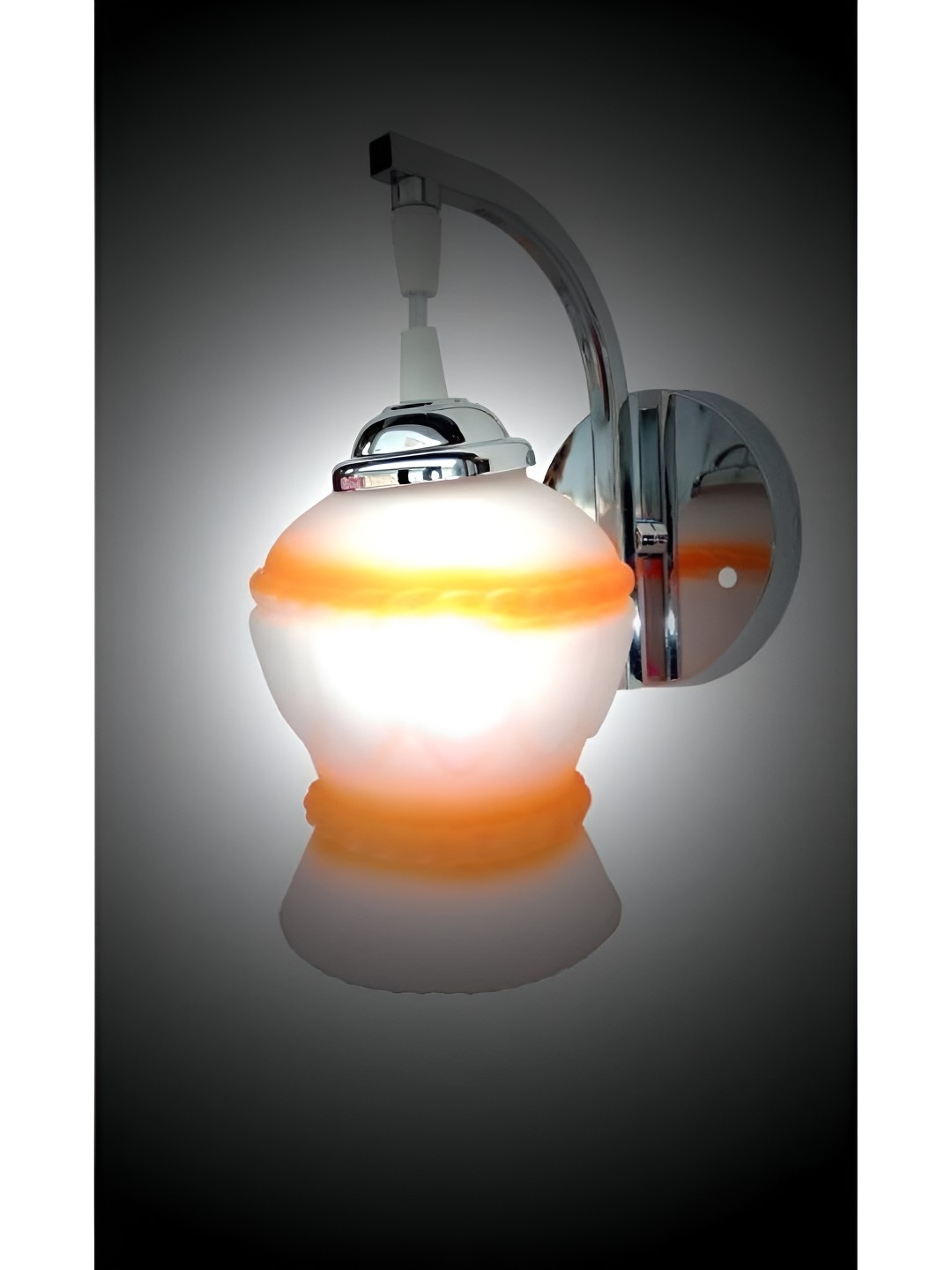 

Afast Orange Colroed & White Printed Metal Wall Lamp