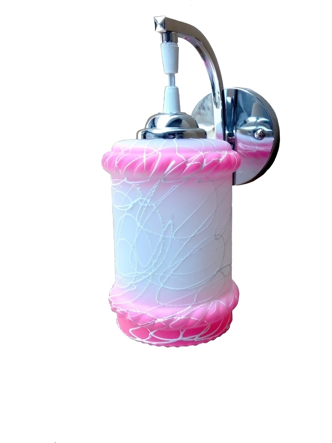 

Afast Pink & White Printed Metal Cylinder Shaped Wall Lamp