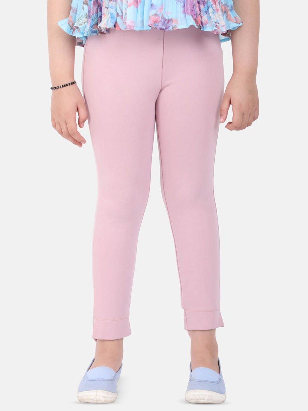 

One Friday Girls Mid-Rise Ankle-Length Leggings, Pink