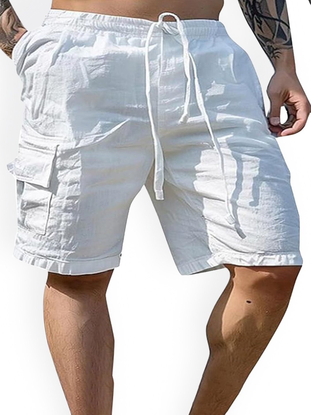 

StyleCast x Revolte Men Mid-Rise Shorts, White