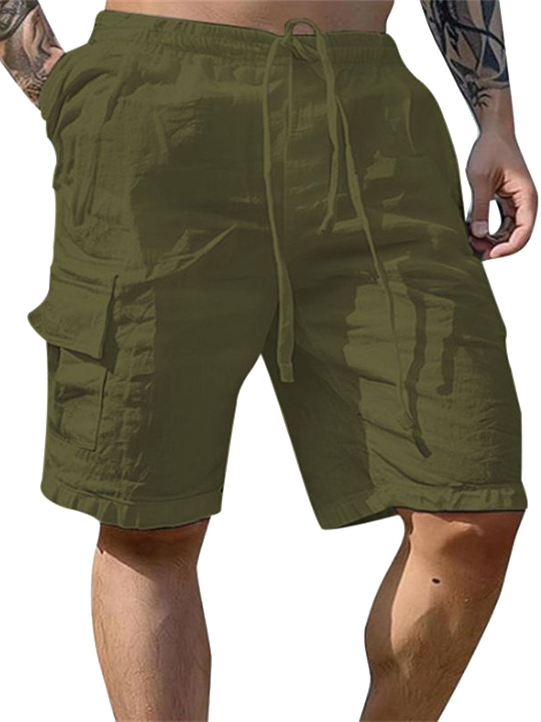 

StyleCast x Revolte Men Mid-Rise Shorts, Green