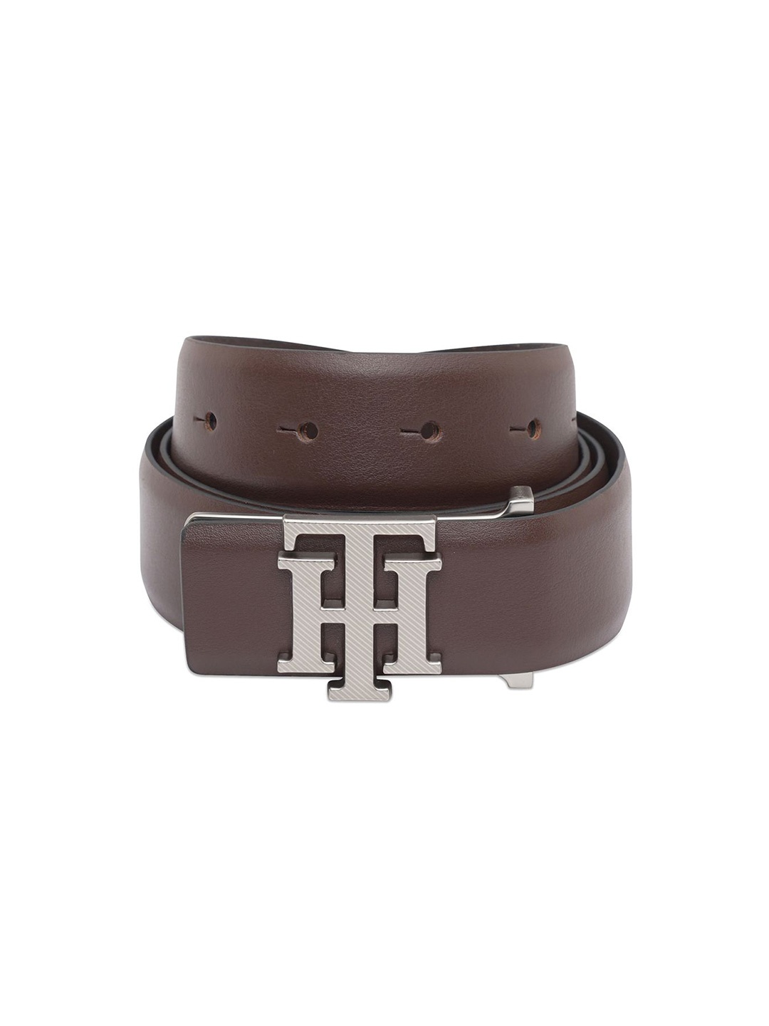 

Tommy Hilfiger Men Leather Push Pin Parham Casual 80Cm Belt, Brown