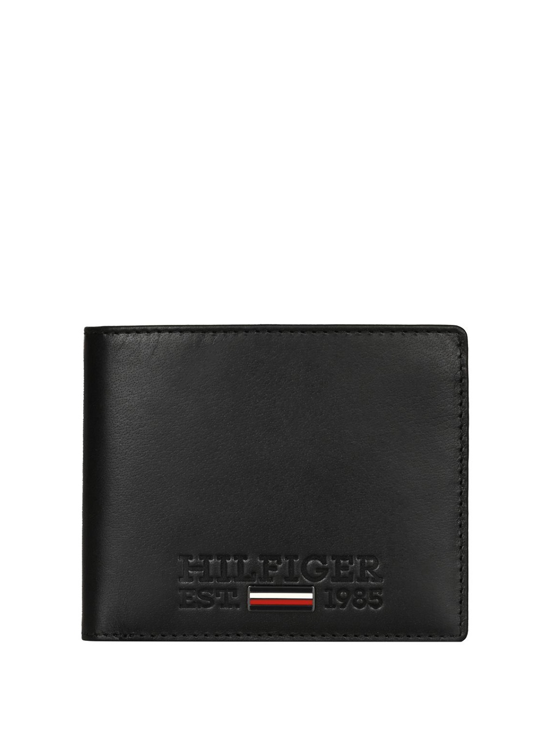 

Tommy Hilfiger Men Leather Two Fold Wallet, Black