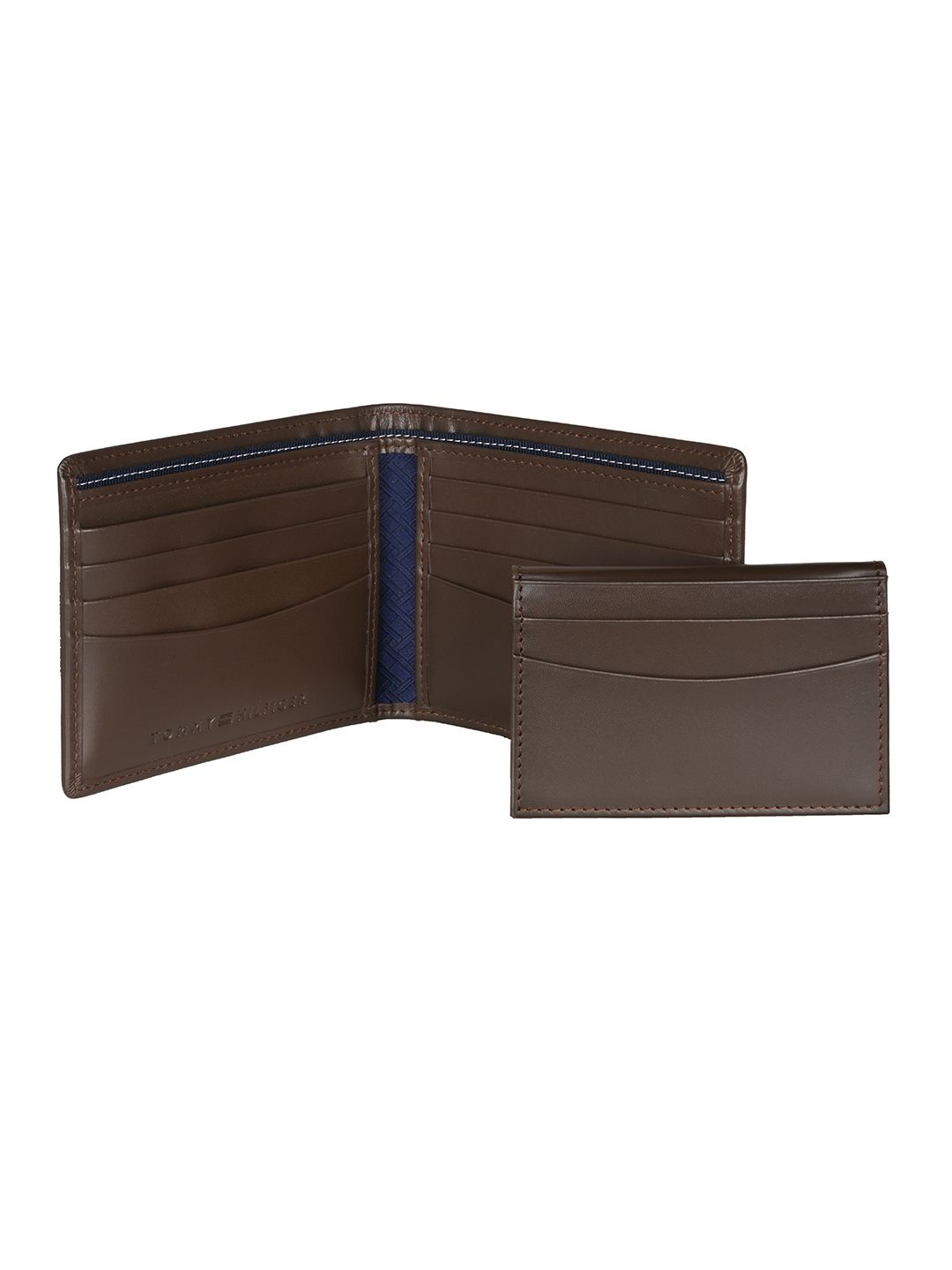 

Tommy Hilfiger Men Leather Two Fold Wallet, Brown