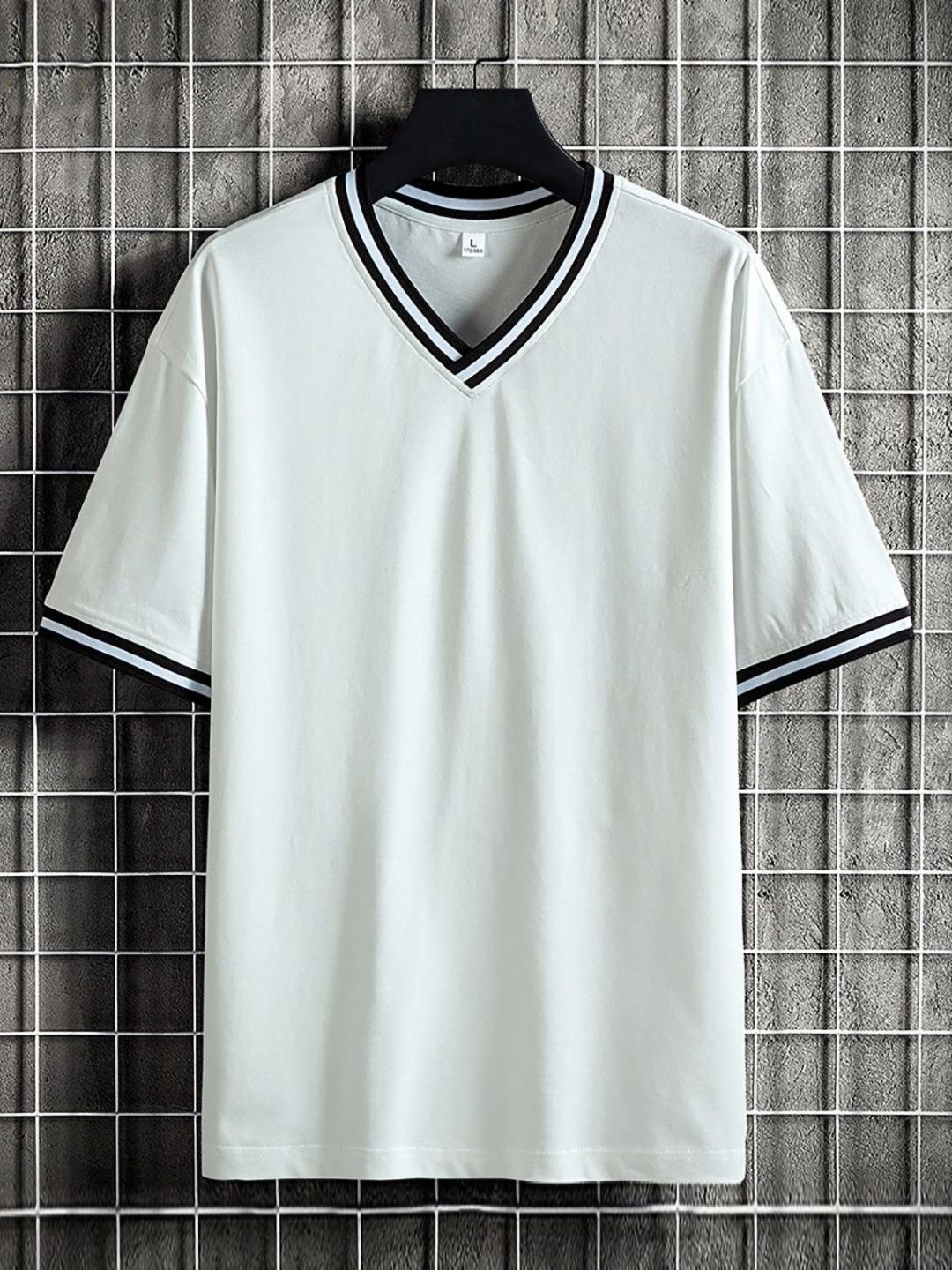 

StyleCast x Revolte Men Solid V-Neck Cotton T-shirt, White