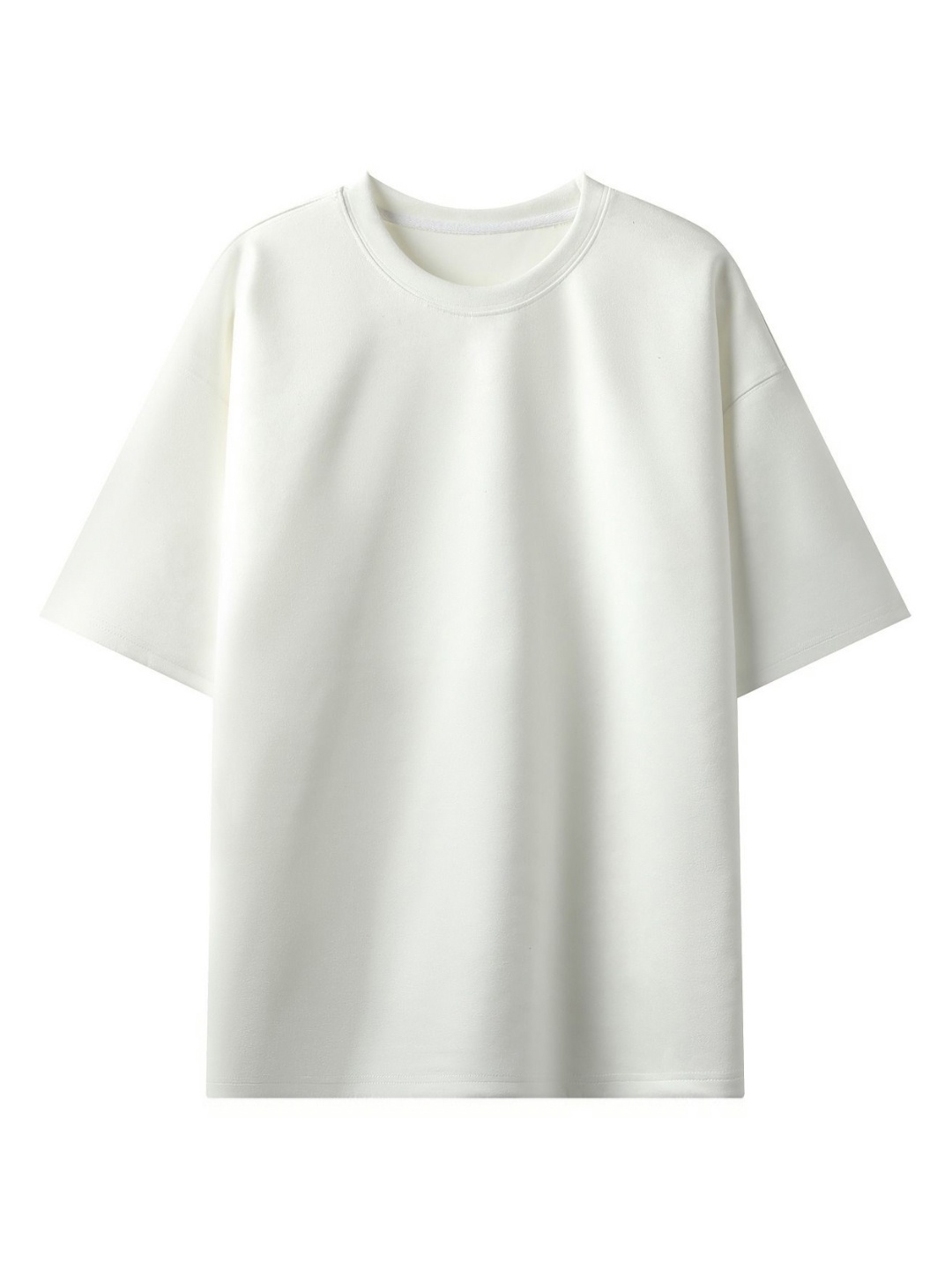 

StyleCast x Revolte Men Solid Round Neck Relaxed Fit T-shirt, White