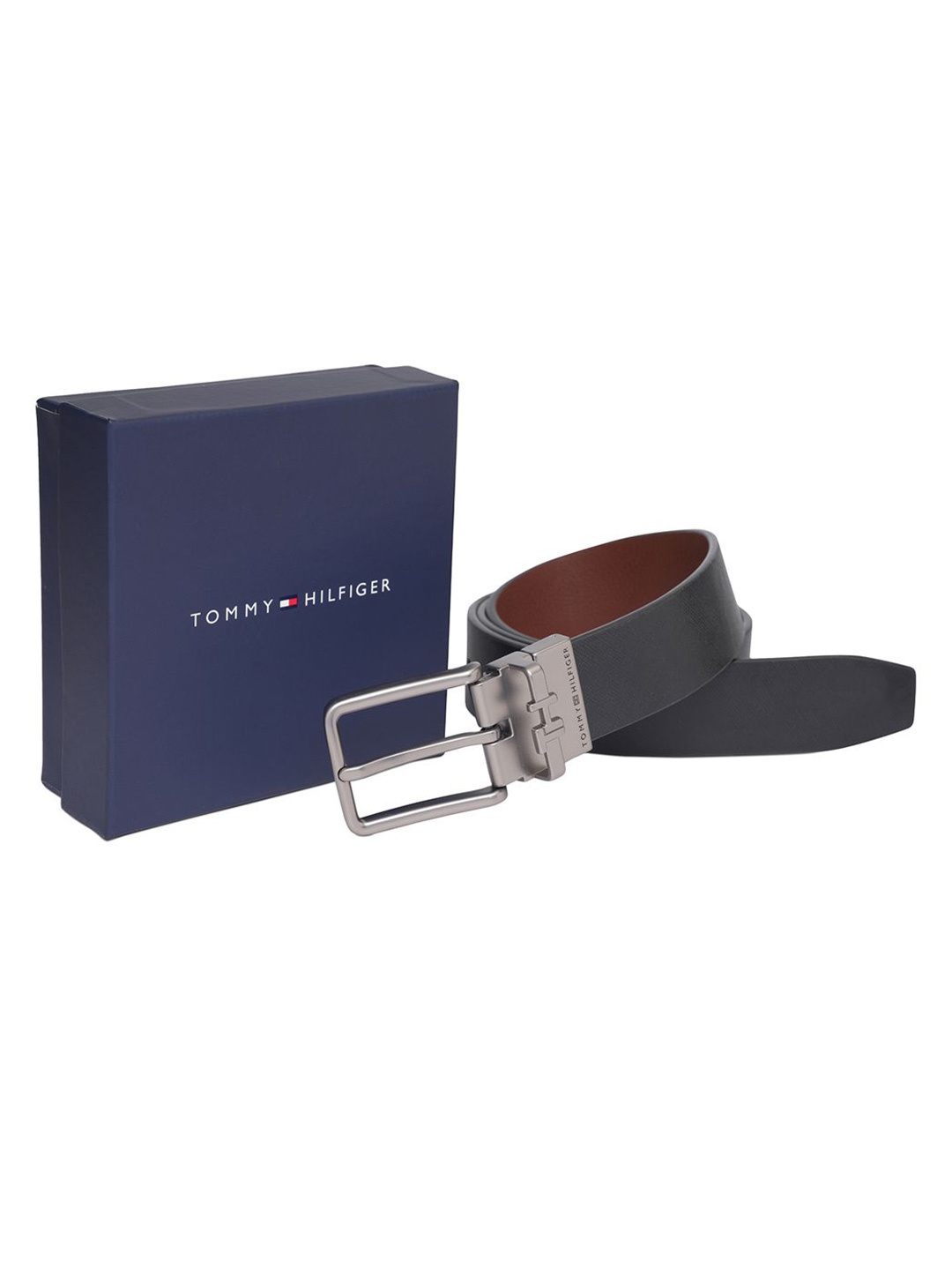 

Tommy Hilfiger Men Leather Reversible Belt, Black