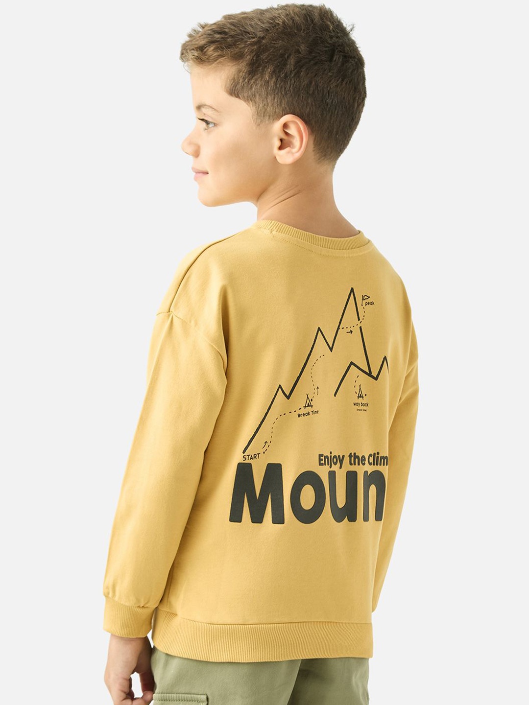 

Juniors by Babyshop Boys Cotton Printed Pullover Sweatshirt, Yellow
