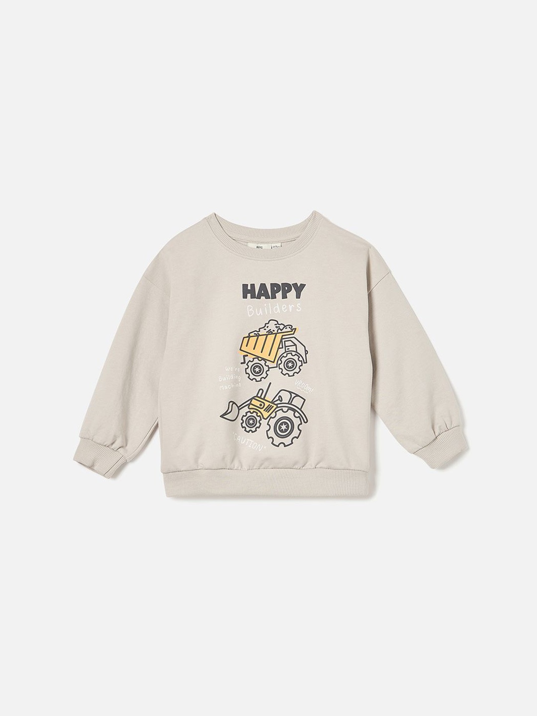 

Juniors by Babyshop Boys Graphic Printed Pullover Sweatshirt, Grey