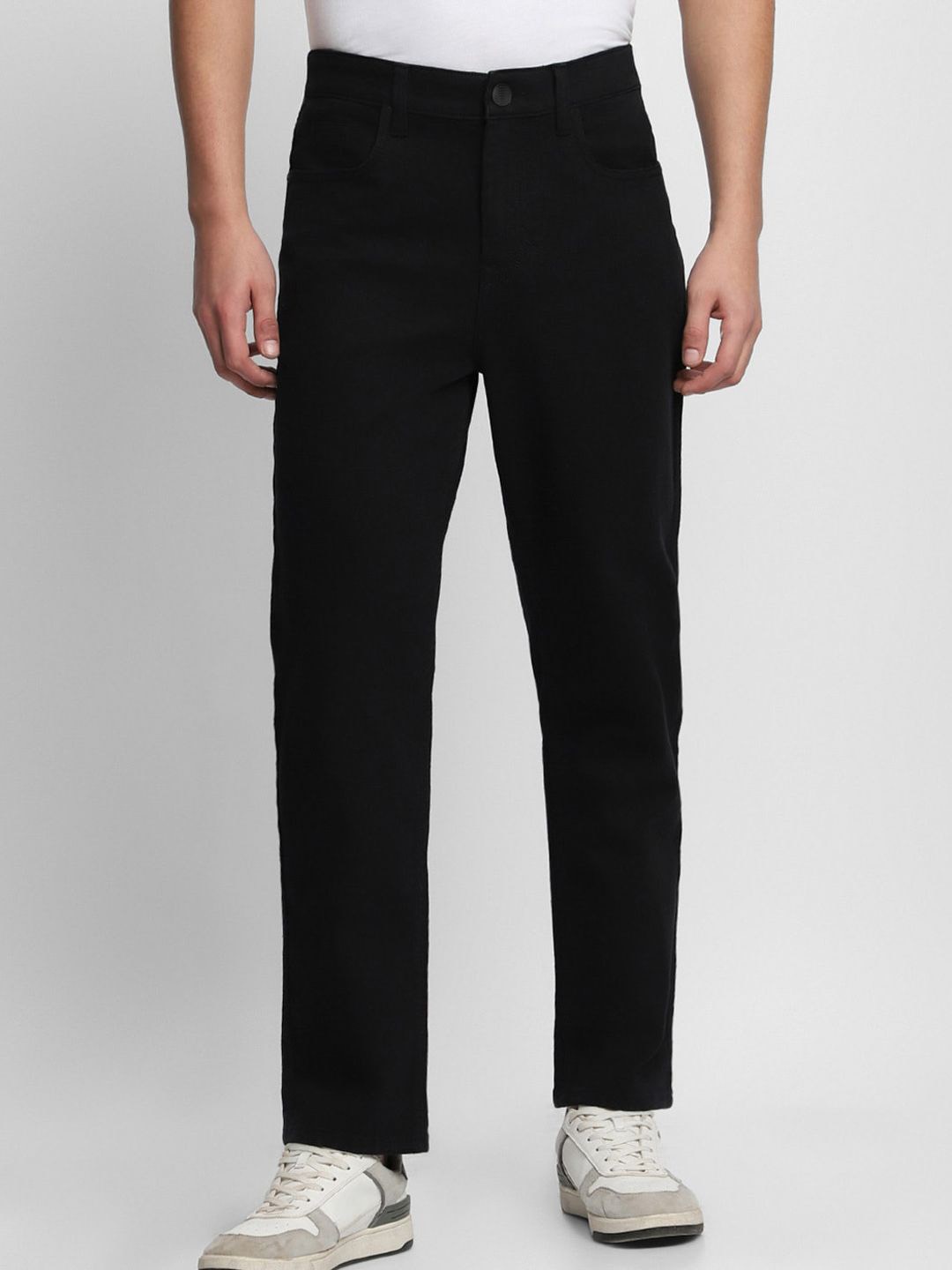 

ComfyStyle Men Mid-Rise Regular Fit Stretchable Jeans, Black