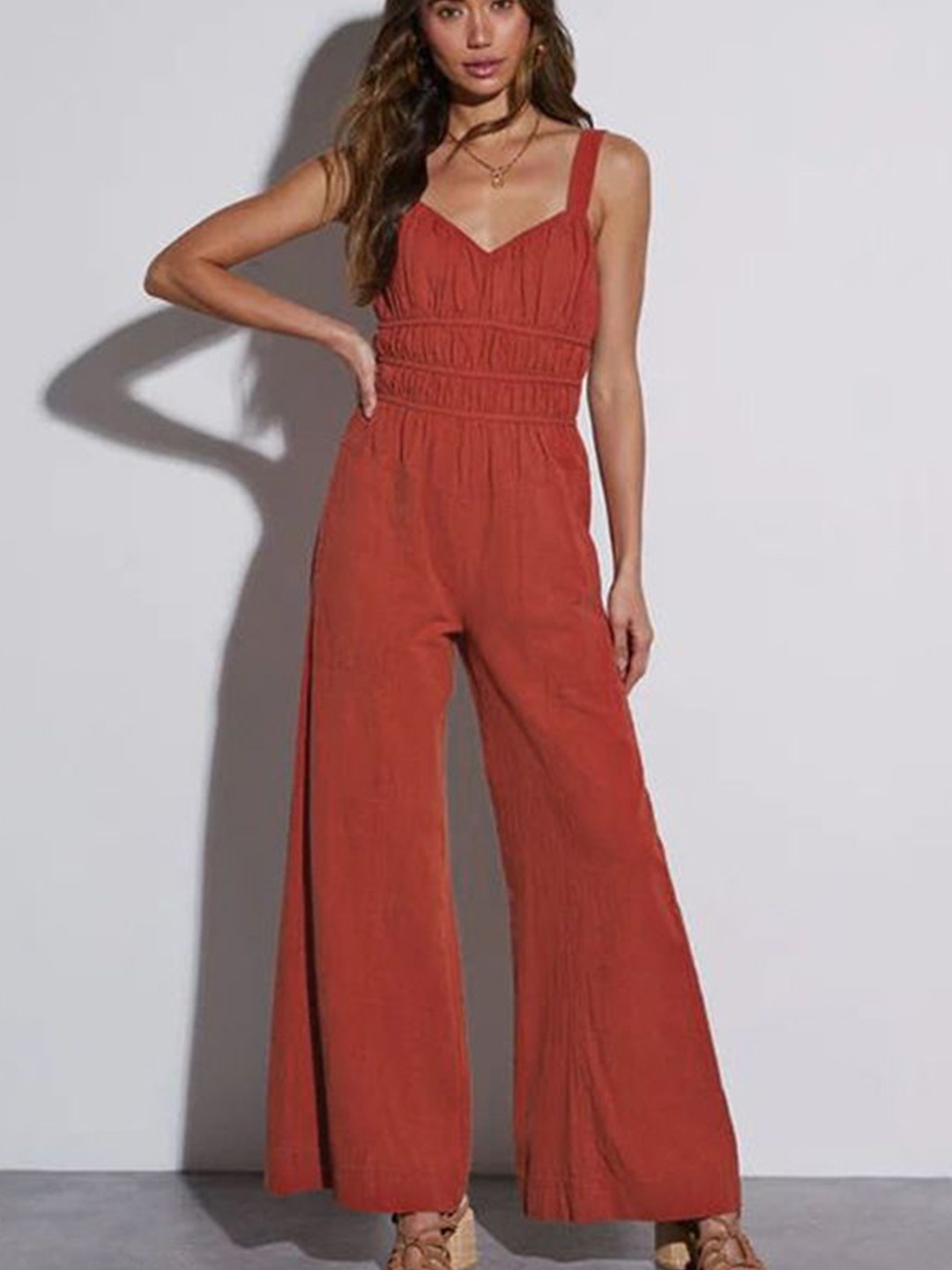 

StyleCast Women Basic Jumpsuit, Coral