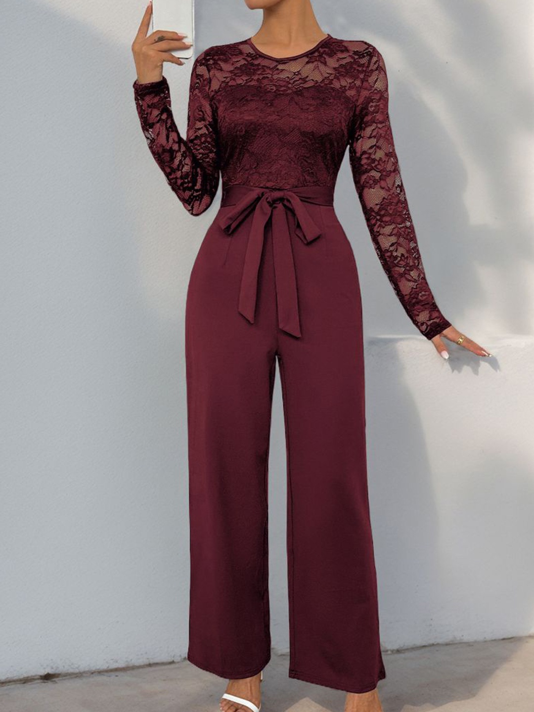 

StyleCast Women Basic Jumpsuit, Maroon