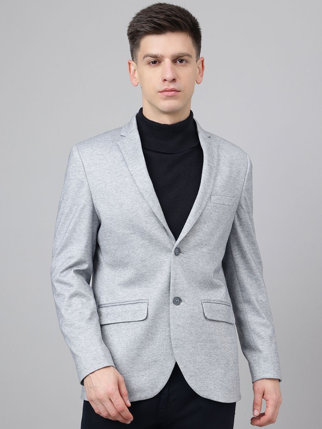 

Richlook Smart-Fit Single Breasted Blazer, Grey