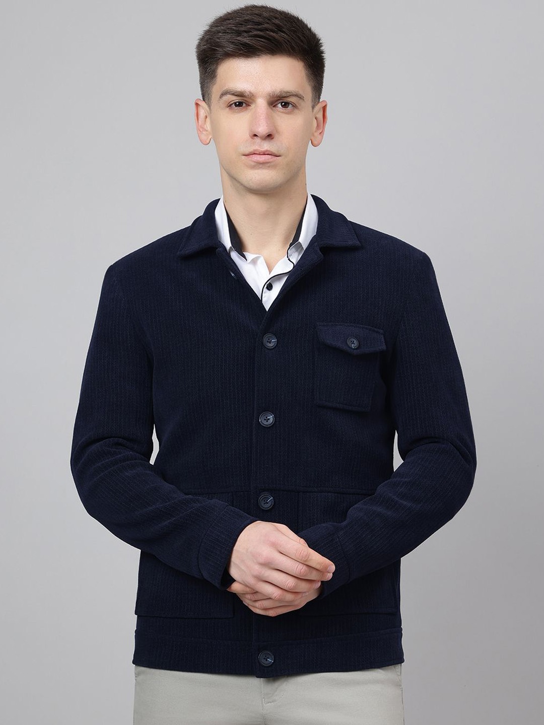 

Richlook Single Breasted Regular-Fit Blazer, Navy blue