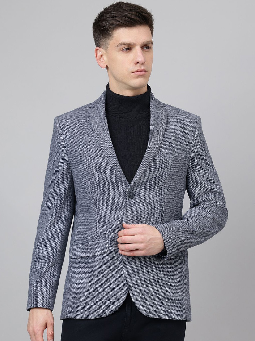 

Richlook Smart-Fit Single Breasted Blazer, Grey