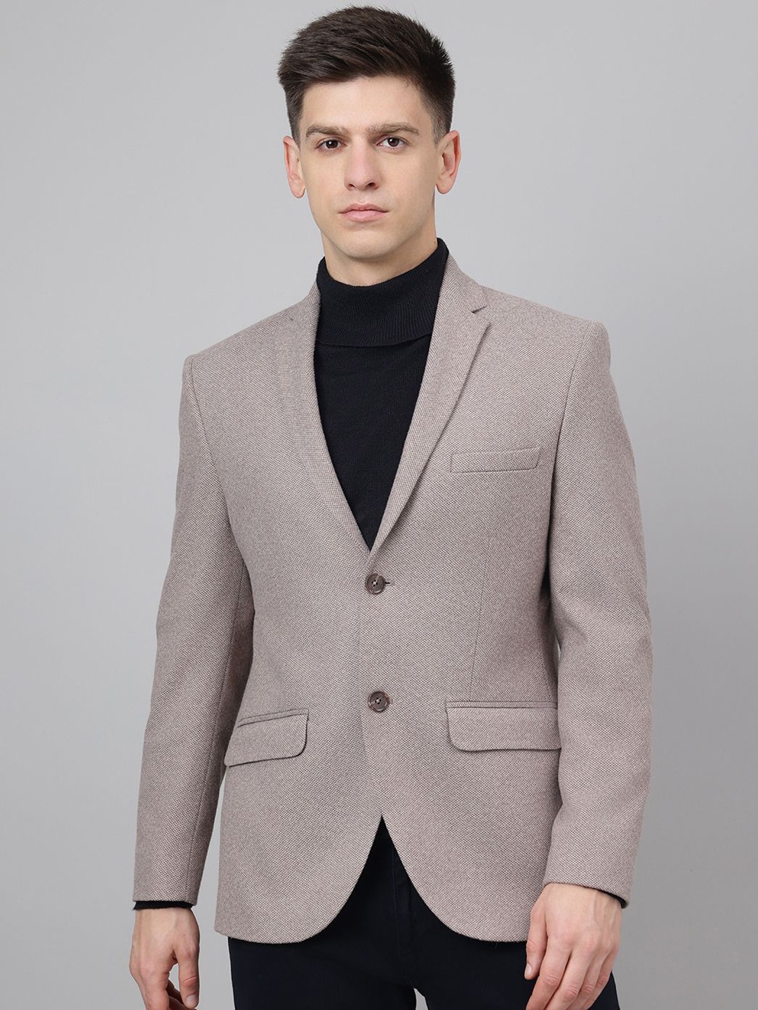 

Richlook Smart-Fit Single Breasted Blazer, Brown