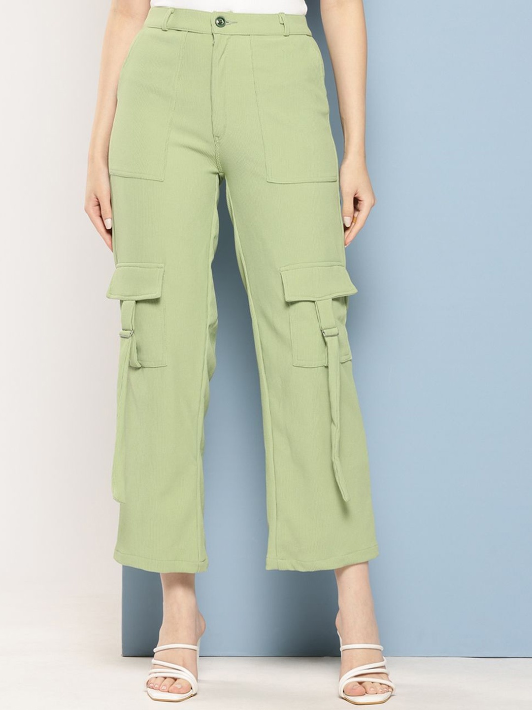 

BAESD Girls Smart Cargos Trousers, Green