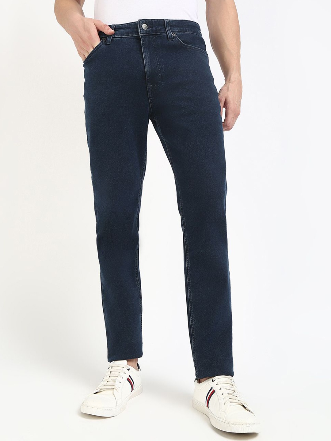 

Tommy Hilfiger Men Skinny Fit Stretchable Jeans, Navy blue