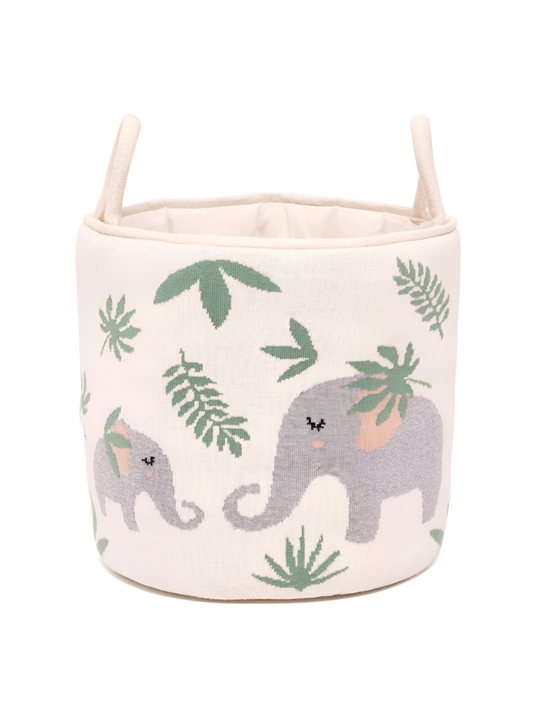 

TIDY SLEEP Green & Grey Elephant Print Pure Cotton Desk Organiser